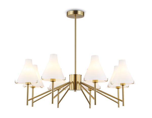 LH57135-2 LH57135/8 BS/FR латунь/белый матовый E14/8 max 40W D800*650