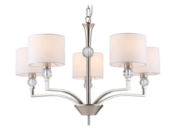 LH71121-2 LH71121/5 SN/WH никель/белый E14/5 max 40W D660*880