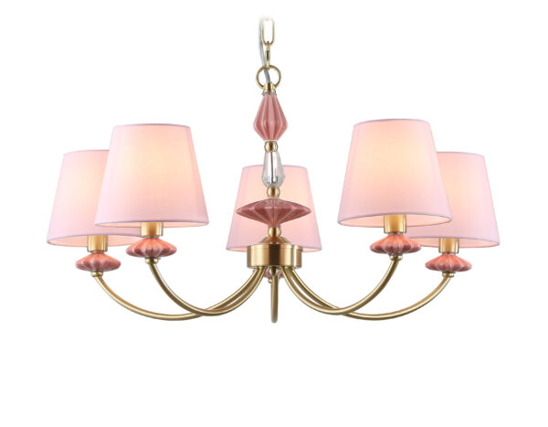 LH75024-2 LH75024/5 GD/PI золото/розовый E14/5 max 40W D700*780