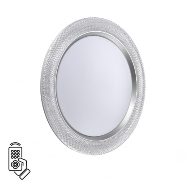 a3151224994ff780c1fca8bae2aca9f4 7782/EL MARON SN 000 Светильник пластик/белый/серебро LED 70Вт 3000-6000К D497 IP43 пульт ДУ VENDY