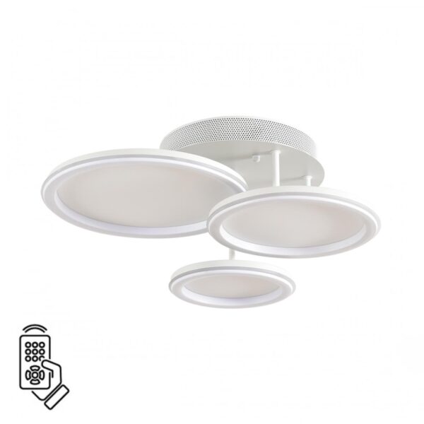 a8a3a536c456952625450a7b9bc3c567 8380/60CL LEDIO LN26 000 белый,металл/акрил Умная люстра потолочная с ПДУ и голосовым управлением LED 60W 3000-6500К 220V ALIS SMART