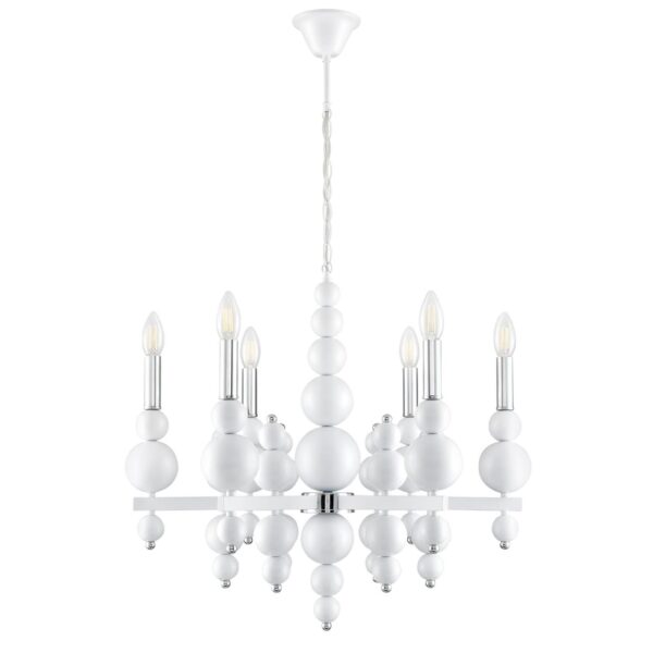 c1e603af094a83953b58815f4a3fcd76 8260/6 MODERNI LN26 126 белый/хром, металл Люстра E14 6*40W 220V NANA