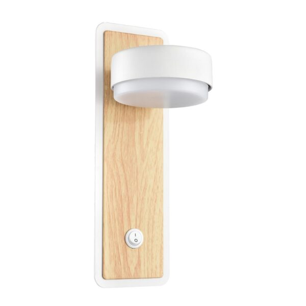 c53a9059503774418e057567c0731e5b 8263/1W COMFI LN26 432 металл, белый/дерево Бра GX53 LED 1*7W 220V LELAND