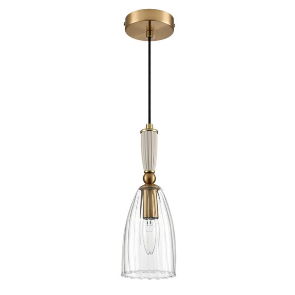 c9abd1eae5c0775c9d3d855f2d97ed8b 8284/1A SUSPENTIONI LN26 389 античная бронза/прозрачный, металл/керамика/стекло Подвес Е14 1*40W 220V DERBI