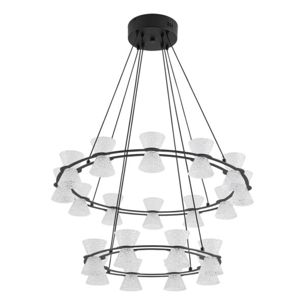 cd5375f450047aa8e6439381169ef06c 8341/70L LEDIO LN26 227 черный/прозрачный металл/акрил Люстра подвесная LED 70W 3000K 220V VINORA