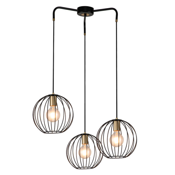 l77300 Escada 10176/3S E27*60W Black/Brass