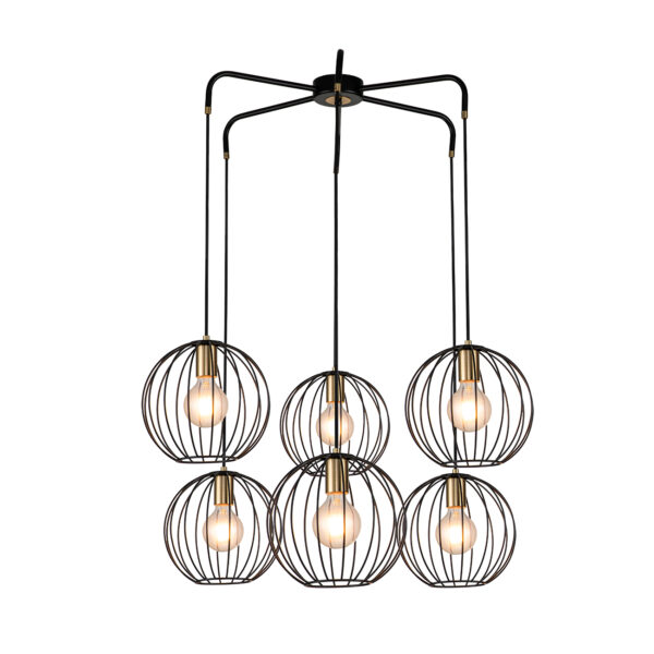 l87280 Escada 10176/6 E27*60W Black/Brass