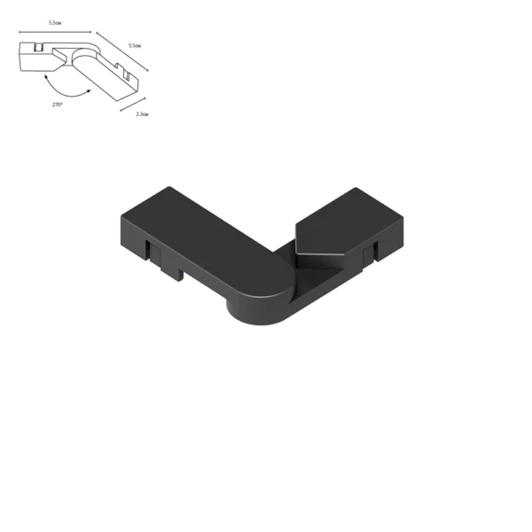 0-1136 A613806R КОННЕКТОР С ИЗМЕНЯЕМЫМ УГЛОМ ДЛЯ ШИНОПРОВОДА (ТРЕКА) RAPID