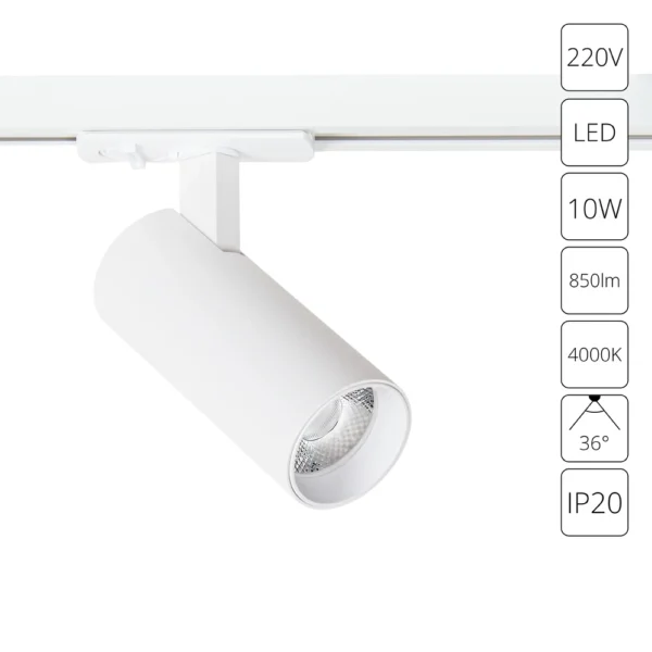 0-1653 A1945PL-1WH СВЕТИЛЬНИК ПОТОЛОЧНЫЙ BENE 220В 10Вт 850Лм 4000К 90+ 36°