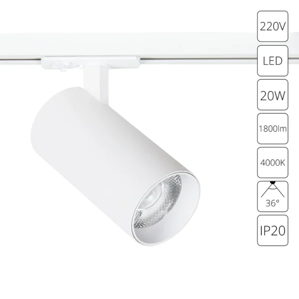 0-1655 A1947PL-1WH СВЕТИЛЬНИК ПОТОЛОЧНЫЙ BENE 220В 20Вт 1800Лм 4000К 90+ 36°