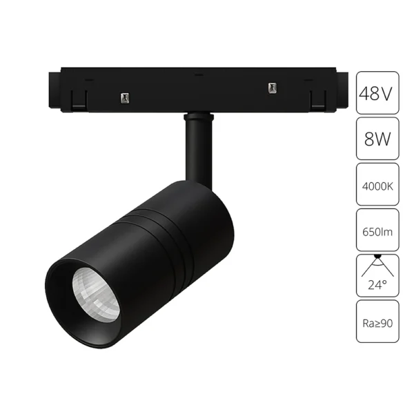 0-1701 A5720PL-1BK СВЕТИЛЬНИК ПОТОЛОЧНЫЙ EXPERT 48В 8Вт 650Лм 4000К 90+ 24°