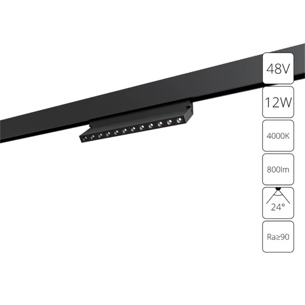 0-1705 A5726PL-1BK СВЕТИЛЬНИК ПОТОЛОЧНЫЙ EXPERT 48В 12Вт 800Лм 4000К 90+ 120°