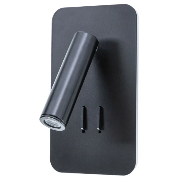 0-2189 A8233AP-1BK Светильник настенный ELECTRA 10Вт 620Lm 3000K 10×18 черный IP20