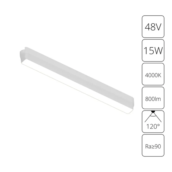 0-2337 A6168PL-1WH СВЕТИЛЬНИК ПОТОЛОЧНЫЙ RAPID 48В 15Вт 800лм 4000К 90+ 120°