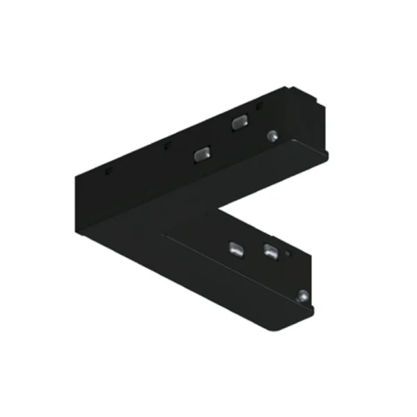 0-2436 A744406 коннектор угловой токопроводящий для шинопровода (трека) OPTIMA, черный