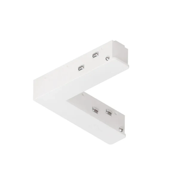 0-2437 A744433 коннектор угловой токопроводящий для шинопровода (трека) OPTIMA, белый