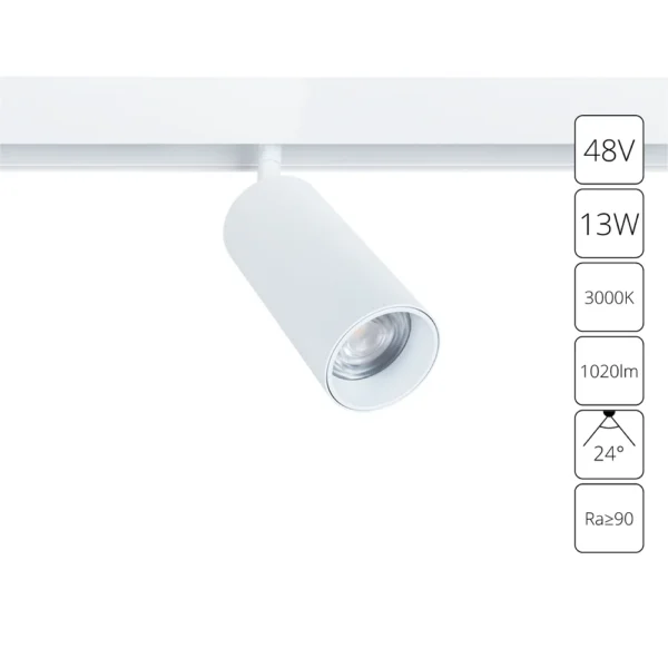0-2499 A4671PL-1WH СВЕТИЛЬНИК ПОТОЛОЧНЫЙ LINEA 48В 13Вт 1020Лм 3000К 90+ 24°