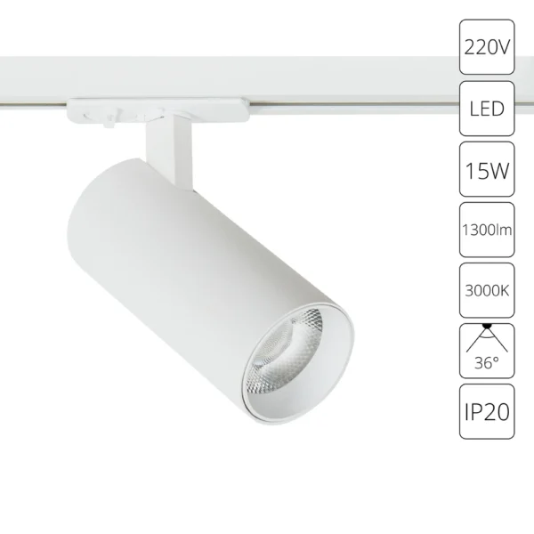 0-2789 A1936PL-1WH СВЕТИЛЬНИК ПОТОЛОЧНЫЙ BENE 220В 15Вт 1300Лм 3000К 90+ 36°
