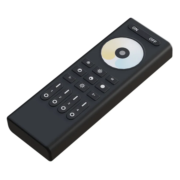 0-284 A70RC-02CH-BK Пульт управления SMART для двухканального контроллера 3В (2*AAA) 4 зоны управления макс 20м RF 2,4ГГц IP20