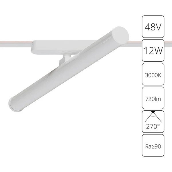 0-350 A1165PL-1WH СВЕТИЛЬНИК ПОТОЛОЧНЫЙ RAPID 48В 12Вт 720лм 3000К 90+ 270°