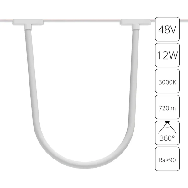 0-351 A1167PL-1WH СВЕТИЛЬНИК ПОТОЛОЧНЫЙ RAPID 48В 12Вт 720лм 3000К 90+ 360°