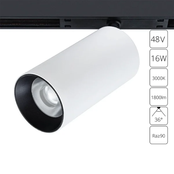 0-978 A7282PL-1WH СВЕТИЛЬНИК ПОТОЛОЧНЫЙ OPTIMA 48В 16Вт 1800Лм 3000K 90+ 36°