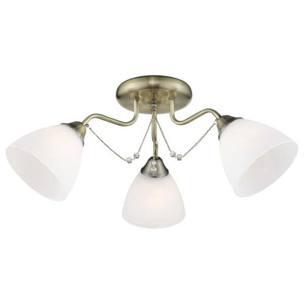 0865zo5egrjmv3ab42yygkd8n95djm7k 727-507-03 VELANTE Классический стиль светильник потолочный, E27, 3x60W