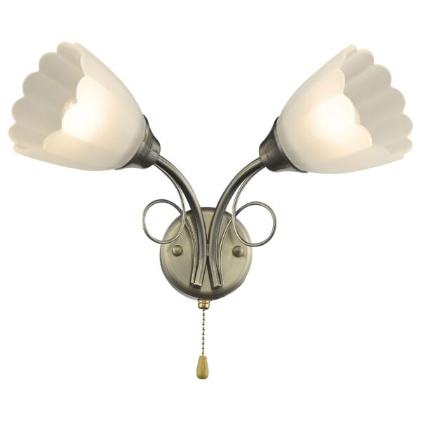 1ouei7jnsgo6yy12c649pyw9segjitv0 708-501-02 VELANTE Классический стиль светильник настенный, E27, 2x60W