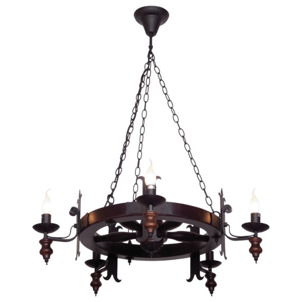 3je9r3az7mm9ixlql9rn969gxr2zf0be 586-723-05 VELANTE Деревянный стиль светильник подвесной, E14, 5x40W