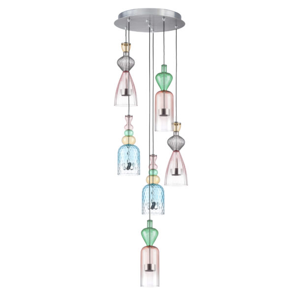 48a38a35015311ee813fc81f66f678b0_a95fdf30885011ee8145c81f66f678b0 814069 2КОР! Люстра BELLE LED 6х8W 2400LM АЛЮМИНИЙ/МУЛЬТИКОЛОР 3000K