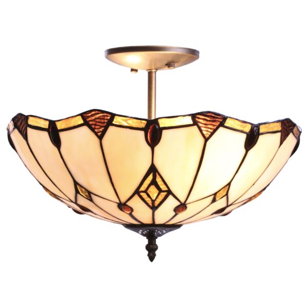 4clubyhgtnakwwzy64fv9k4bxmvrtgzy 832-807-02 VELANTE Стиль Tiffany светильник потолочный, E27, 2x60W