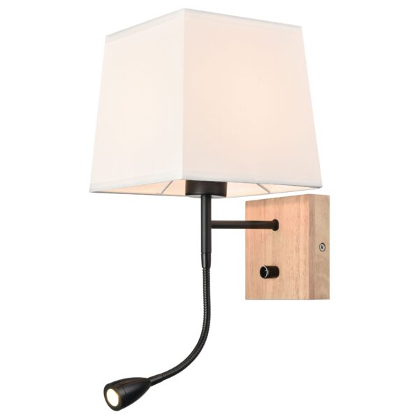 52r2f5aiq534rcrr3xwpbgi3p8tz9c4i 267-711-02 VELANTE Деревянный стиль светильник настенный E27, 1x40W + LED, 1x1W