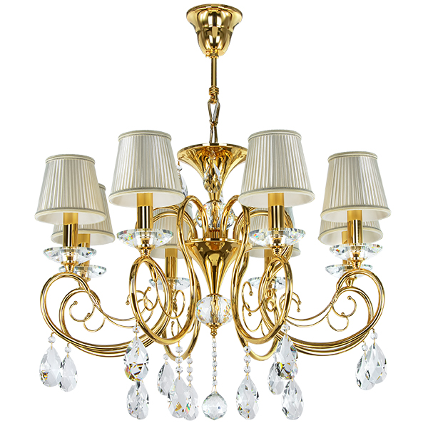 90ba0eb01d7511e4b9daf46d04633574_60799570578711e98120c81f66f678b0 693082 Люстра подв RICERCO 8х40W E14 ЗОЛОТО