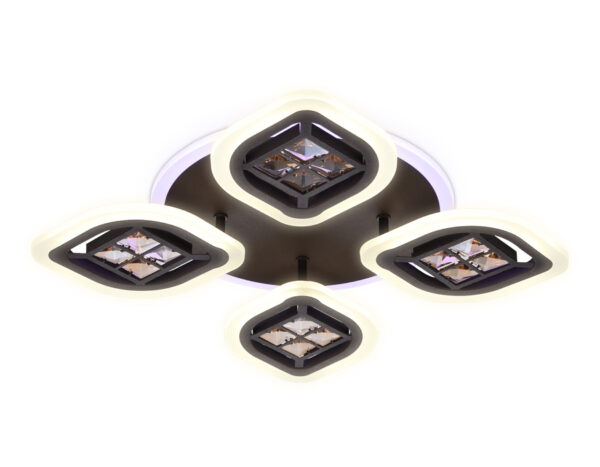 FA281/4 CF/TI кофе/янтарь 69W 530*530*80 (ПДУ РАДИО 2.4G) - купить на сайте Люстры Торг 1394053 FA281/4 CF/TI кофе/янтарь 69W 530*530*80 (ПДУ РАДИО 2.4G)