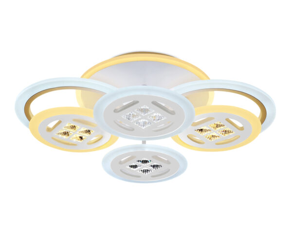 FA2951/6 WH белый 4200K/3000K+6400K/6400K+3000K 125W 550*405*150 (ПДУ ИК) - купить на сайте Люстры Торг 1394094 FA2951/6 WH белый 4200K/3000K+6400K/6400K+3000K 125W 550*405*150 (ПДУ ИК)