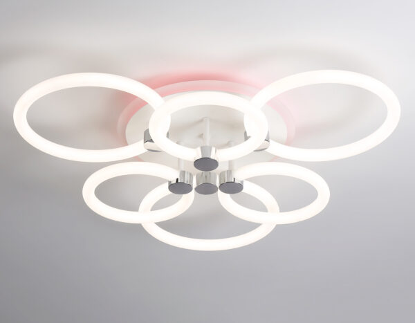 FA3844_mode1-2 FA3844/3+3 WH белый 102W 3000K-6400K+RGB D670*115 (ПДУ РАДИО 2.4G)