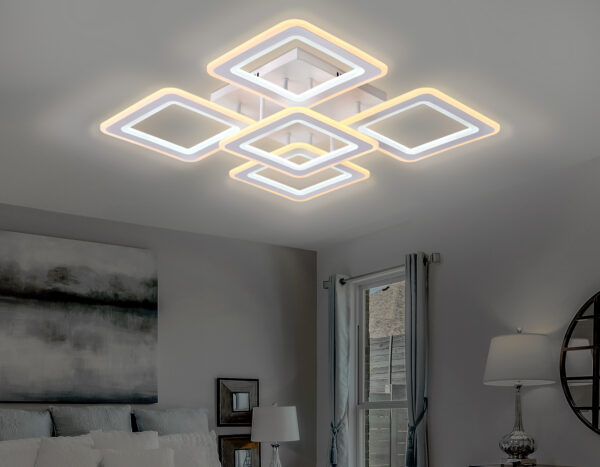 FA866_Inside-2 FA866/4+1 WH белый 218W 3000K-6400K 820*820*120 (ПДУ РАДИО 2.4G)