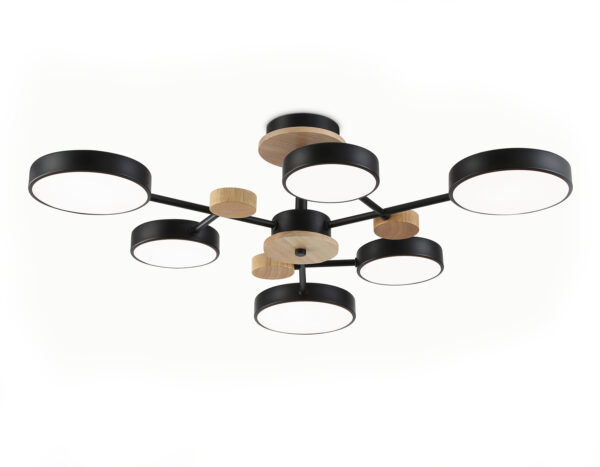 FL4863 FL4863/6 BK/WD черный/дерево 90W 3000-6000K D750*180 (без ПДУ)