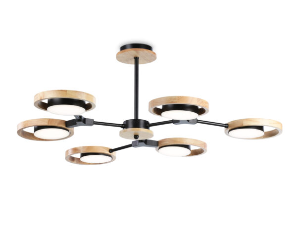 FL51619-2 FL51619/6 BK/LW черный/светлое дерево 3000K/4200K/6400K 42W D825*285 (Без ПДУ)