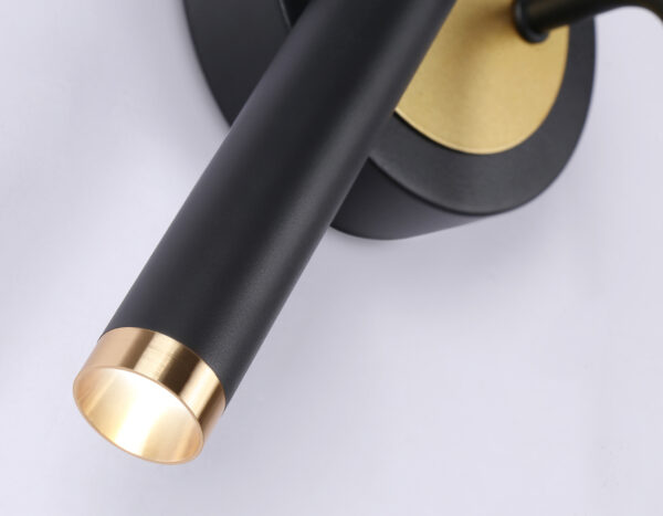 FL51652_macro1 FL51652/1+1 BK/GD черный/золото 10W 4200K 500*227*90