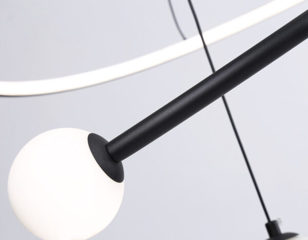 FL66303_macro1-2 FL66303 BK черный 39W 3000K-6400K+G9 D500*1200 (ПДУ ИК)