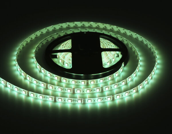 GS2502_mode10-2 GS2502 5050 60Led/ 14.4W m/ 12V IP65 RGB/ 5000*10*2.87mm (4 конт.) комплект