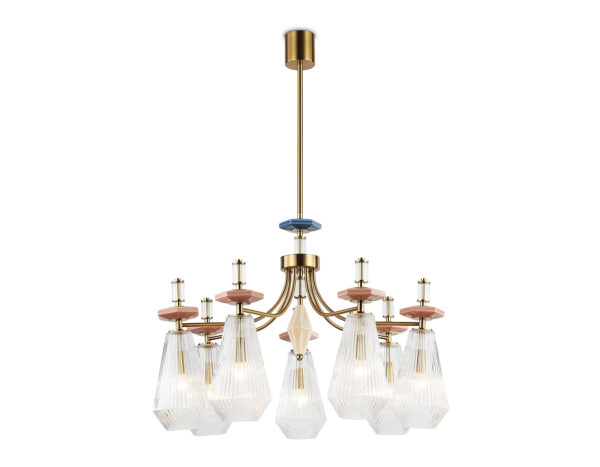 LH53184 LH53184/7 BS/CL латунь/прозрачный E14*7 max 40W D750*1010