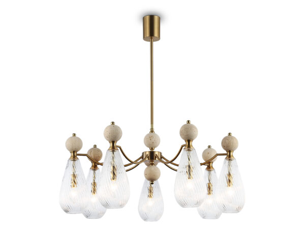 LH53287 LH53287/7 BS/CL латунь/прозрачный E14*7 max 40W D815*900