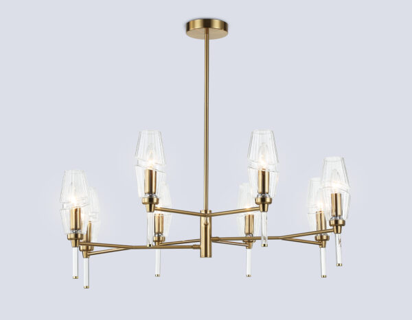 LH55202_mode1-1 LH55202/8 BS/CL латунь/прозрачный E14*8 max 40W D800*520