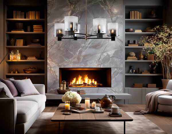 LH57041_interior-1 LH57041/6 BK/DBS/SM черный/темная латунь/дымчатый E14/6 max 40W D690*690