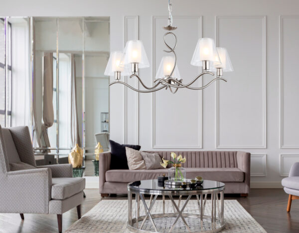 LH57081_interior-1 LH57081/5 SN/FR никель/белый матовый E14/5 max 40W D690*790