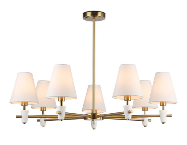 LH75045 LH75045/7 BS/WH латунь/белый E14*7 max 40W D840*580