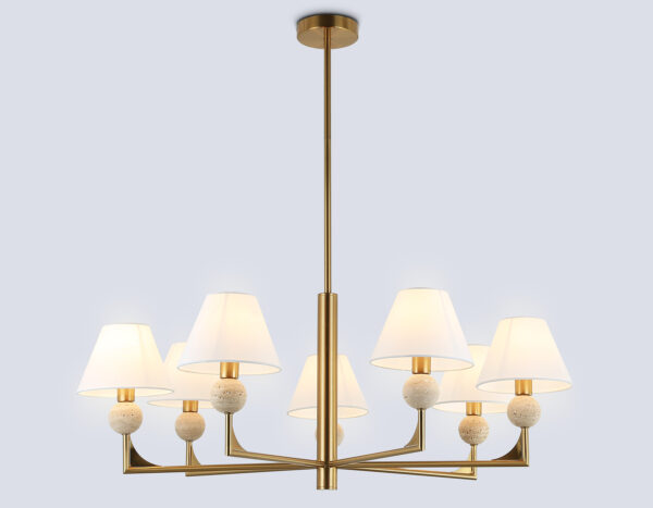 LH75162_mode1-1 LH75162/7 BS/FR латунь/белый матовый E14*7 max 40W D890*580