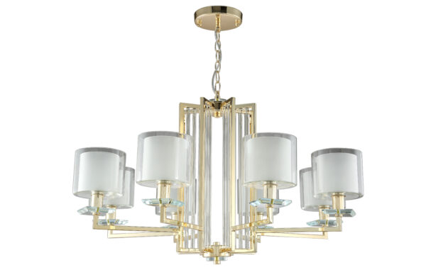 NICOLAS_SP-PL8_GOLD-WHITE Люстра Crystal Lux NICOLAS SP-PL8 GOLD/WHITE
